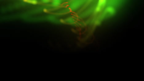 glowing lights on black background