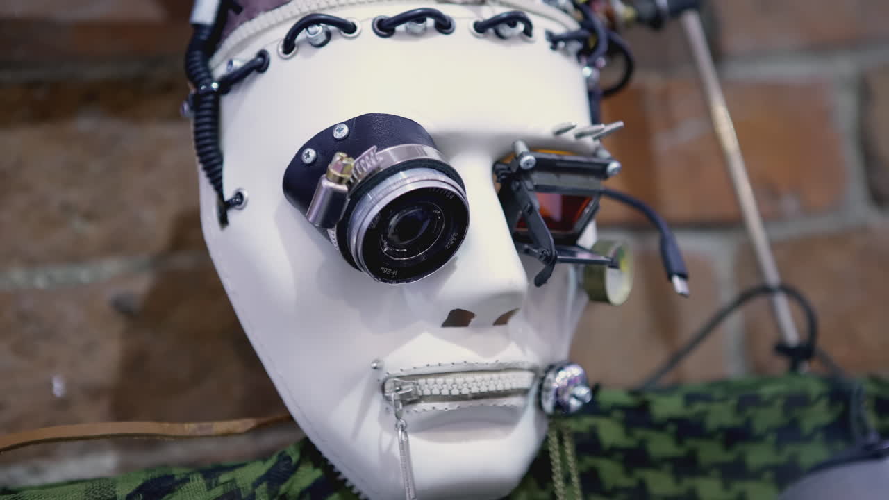 máscara mecánica steampunk