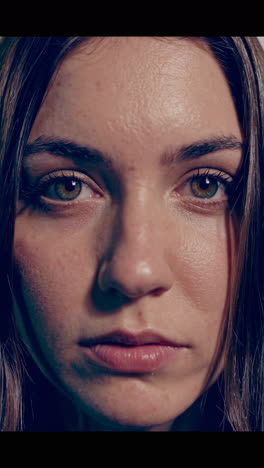 retrato en primer plano de una mujer
