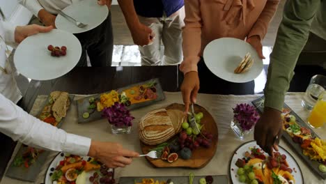 group of friends having meal