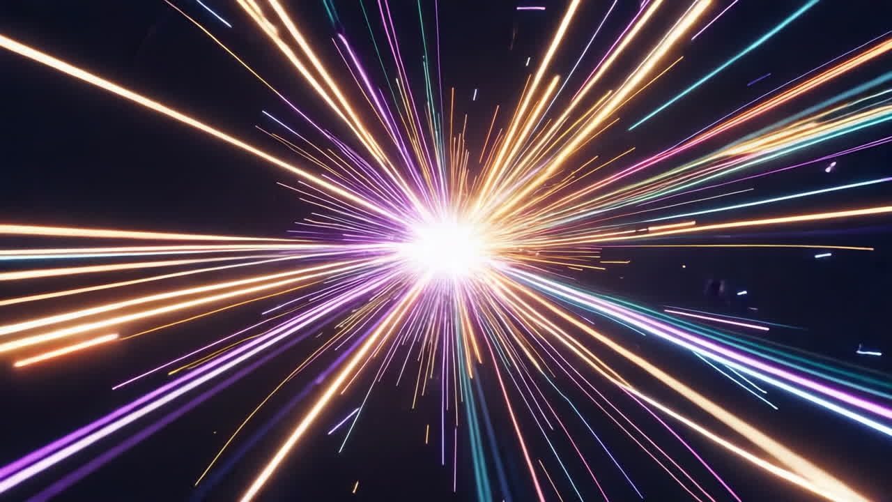 Vibrant Abstract Light Speed Trails