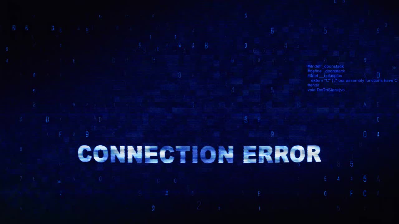 Connection Error on Screen