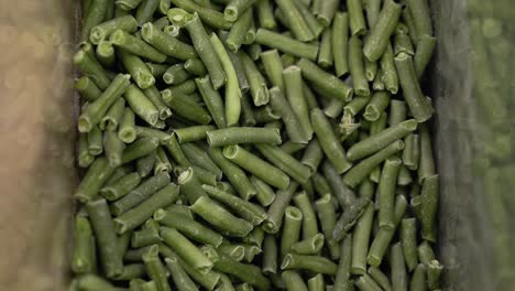 string beans in a storefront in a supermarket