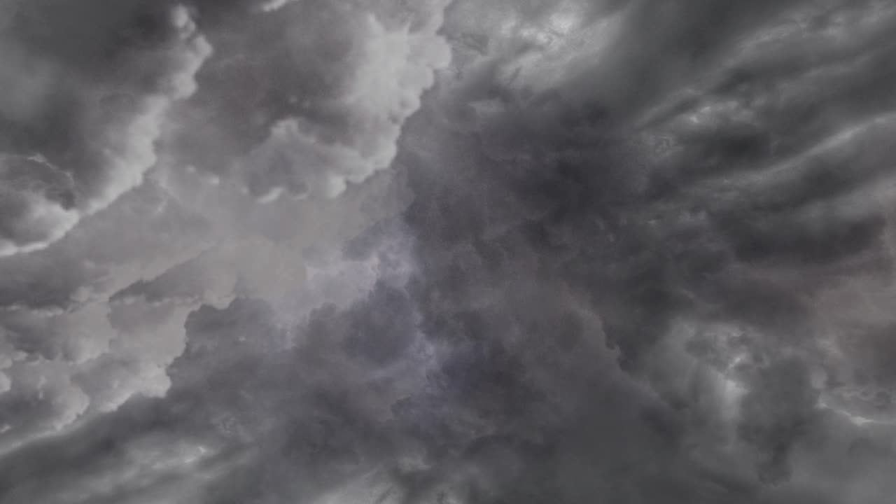 4k thick and dark clouds moved and thunderstorms