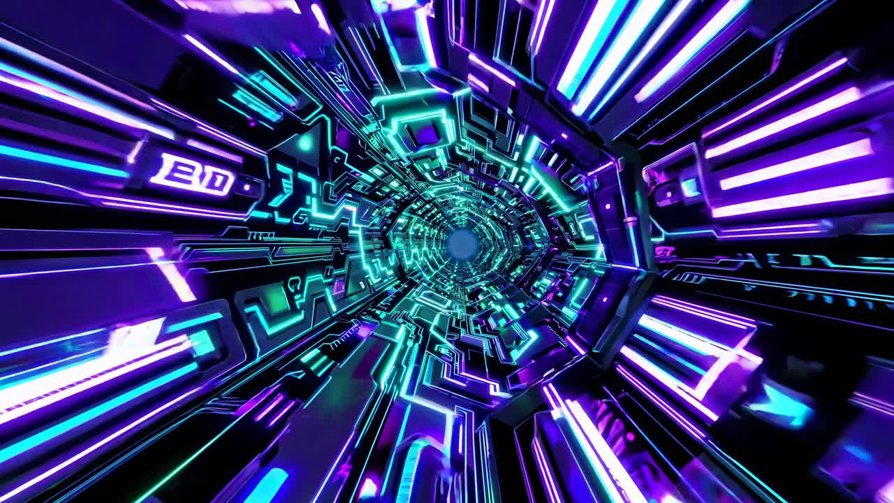 el túnel de neón cyberpunk