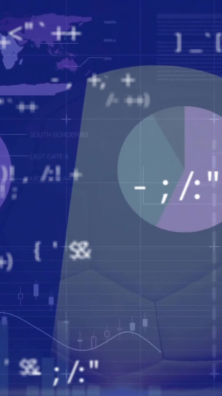 Animation of data processing and charts over feet of footballer kicking german flag football