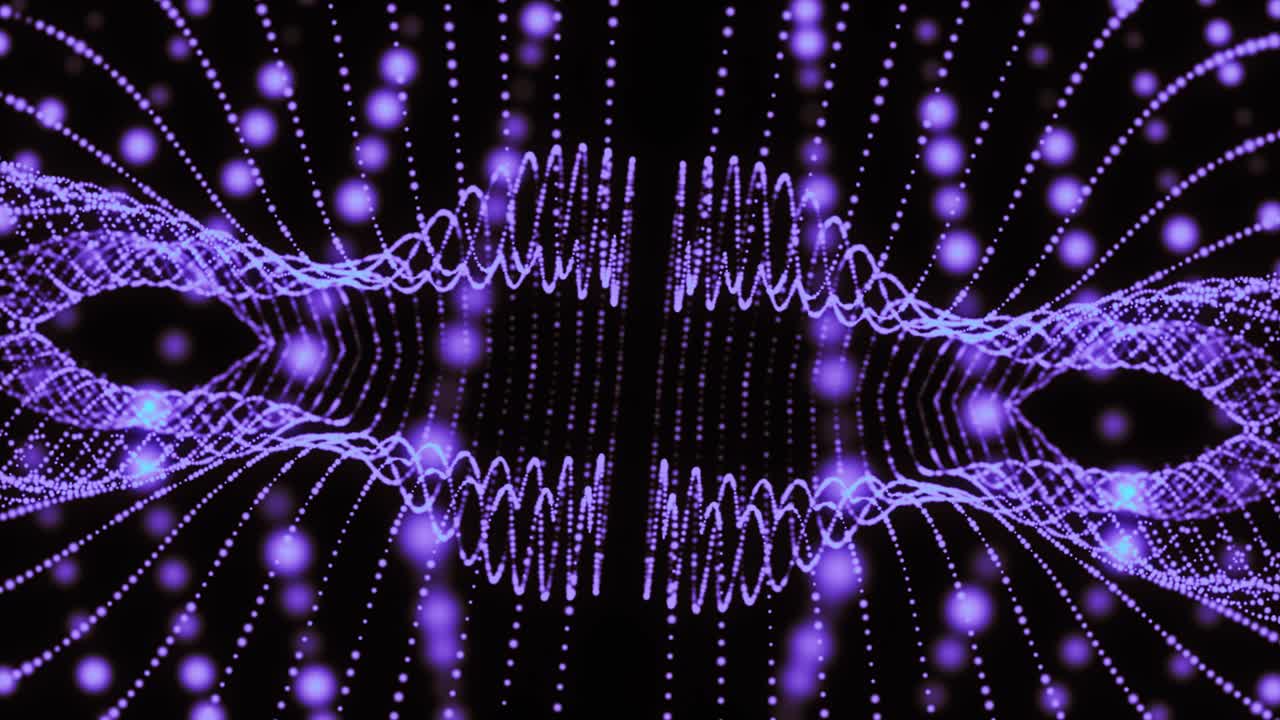 puntos brillantes en forma de onda fondo abstracto