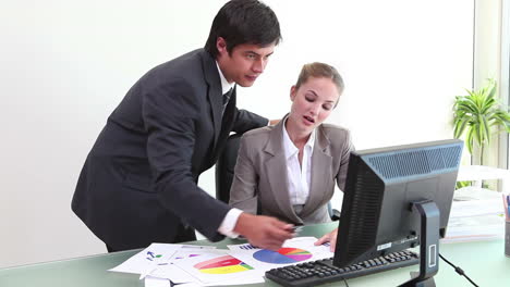 man helping a colleague