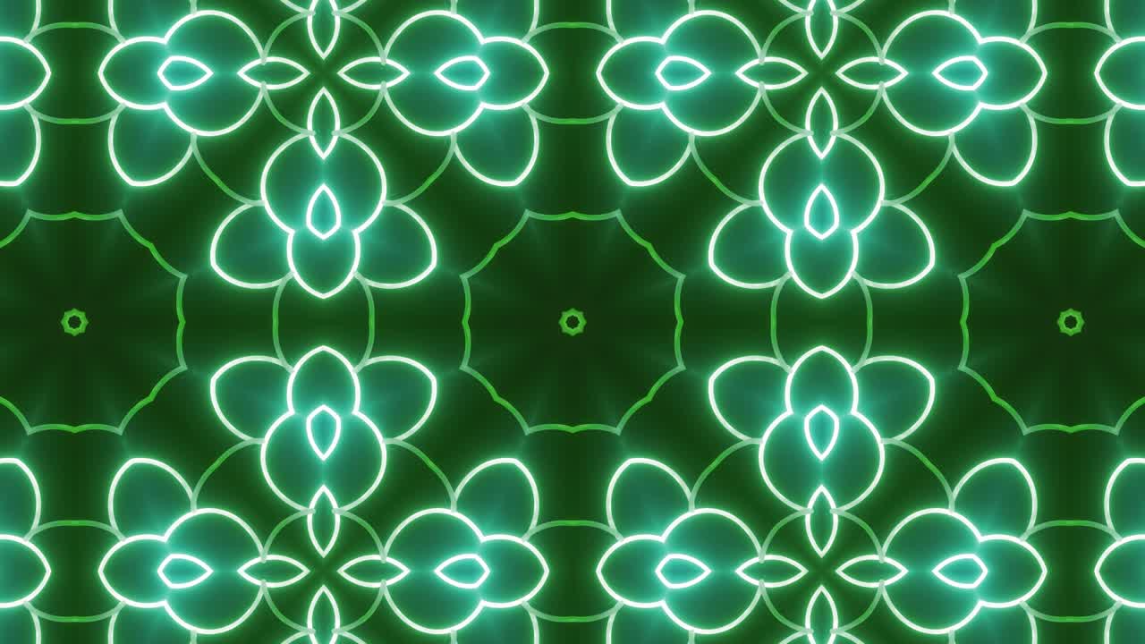 patrón de caleidoscopio de neón abstracto