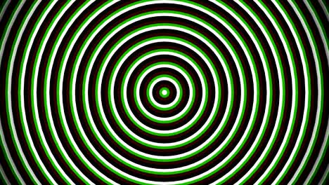 círculos pulsantes animados o ondas de radio. blanco, verde, marrón, negro