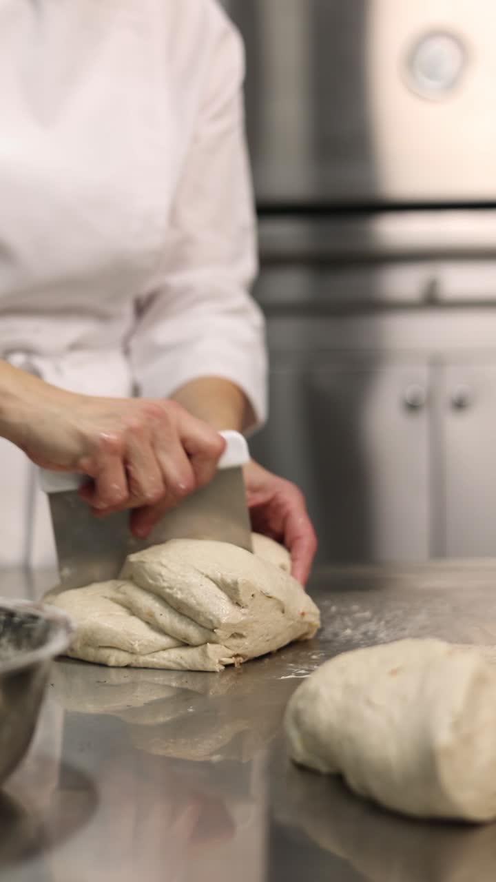 Chef Preparing Dough for Bread