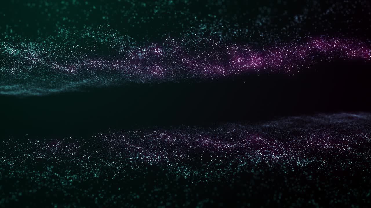 Particles green pink event game trailer titles cinematic concert stage background loop