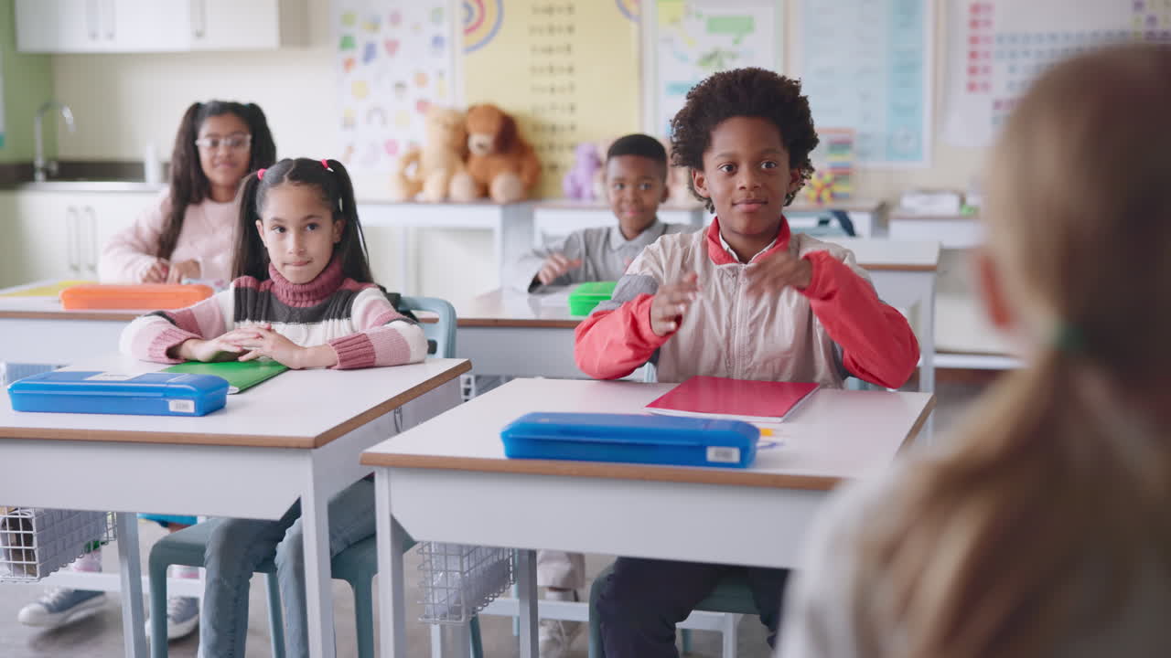 Students in a classroom
