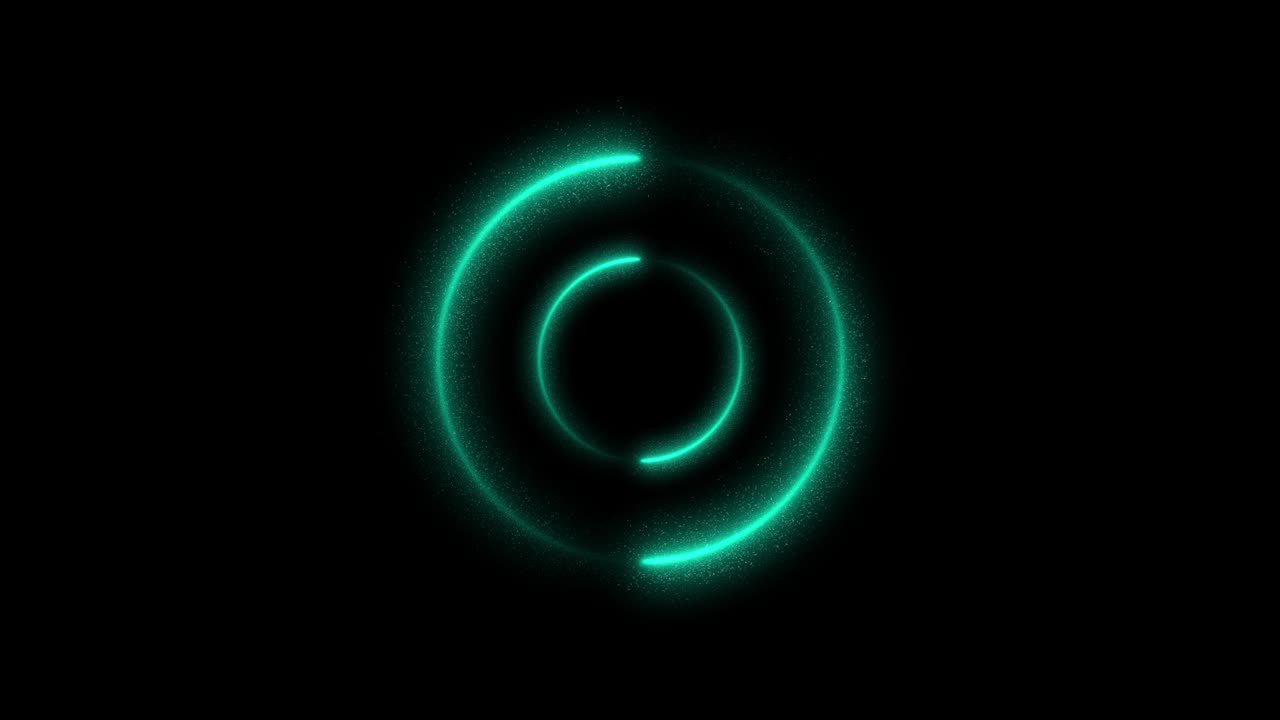 Multi scene of colorful circle round light motion abstract in black background