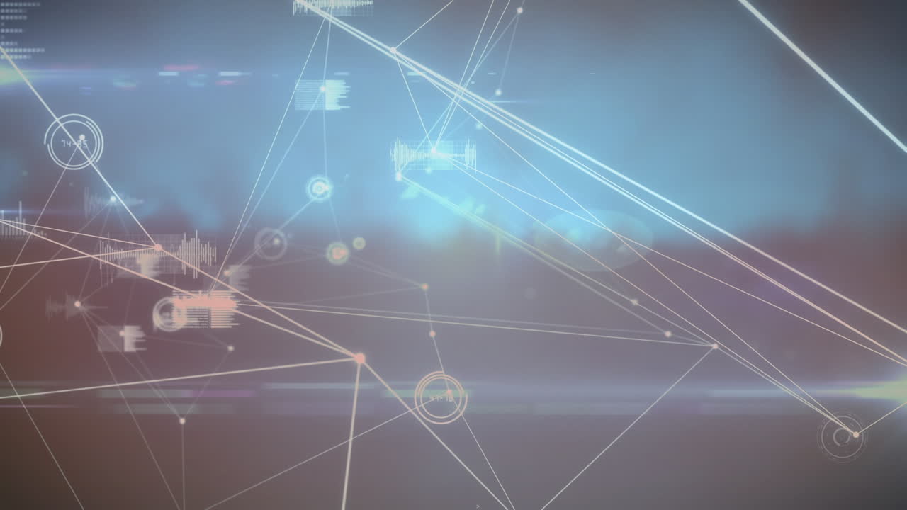 animación de la red de conexiones a través del procesamiento de datos