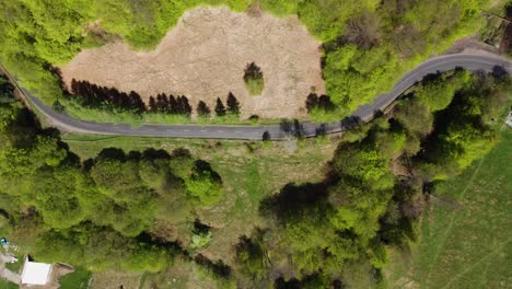 mountain road seen from above