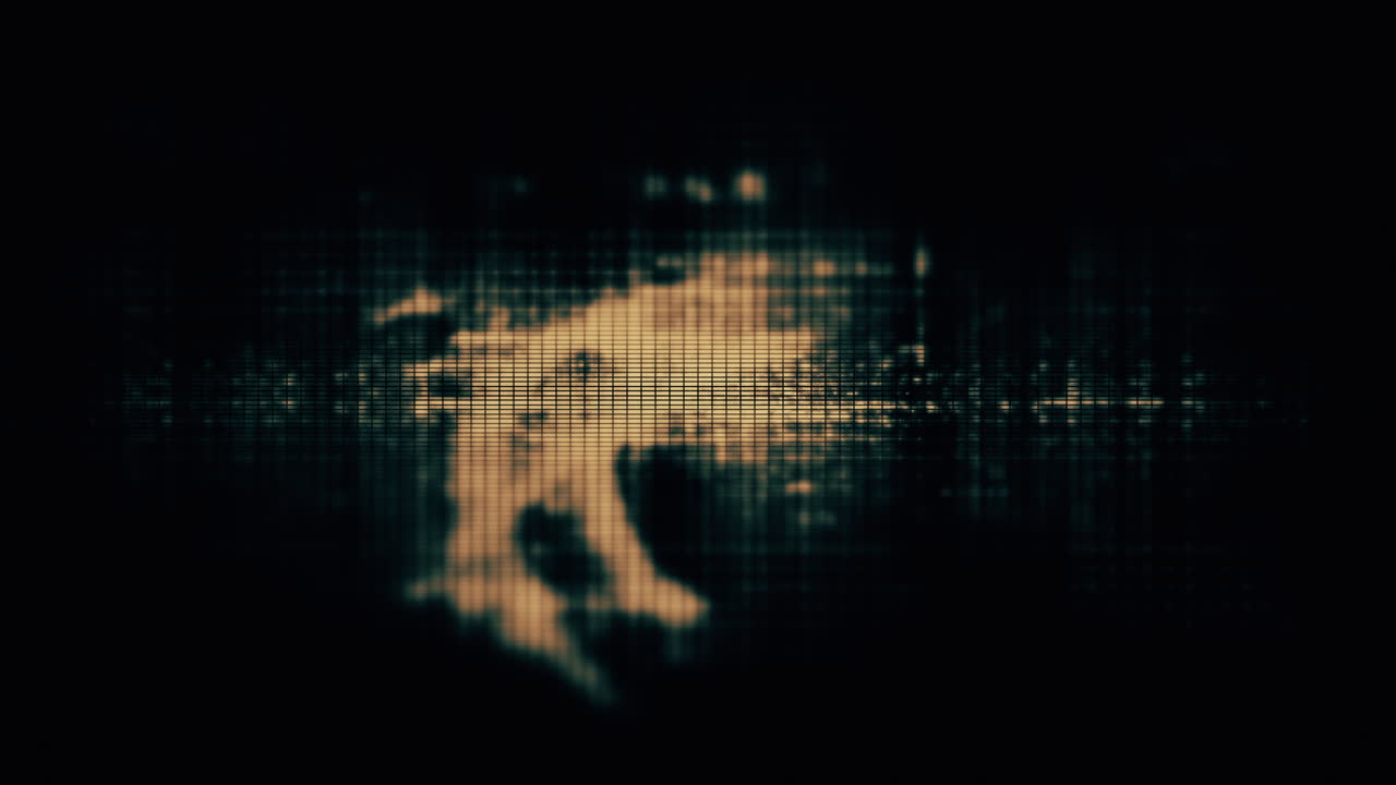 Abstract Digital Background with Dark Grid and Noise Texture