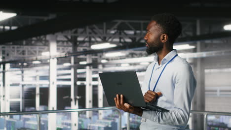 data center engineering team on industrial platform collaborating