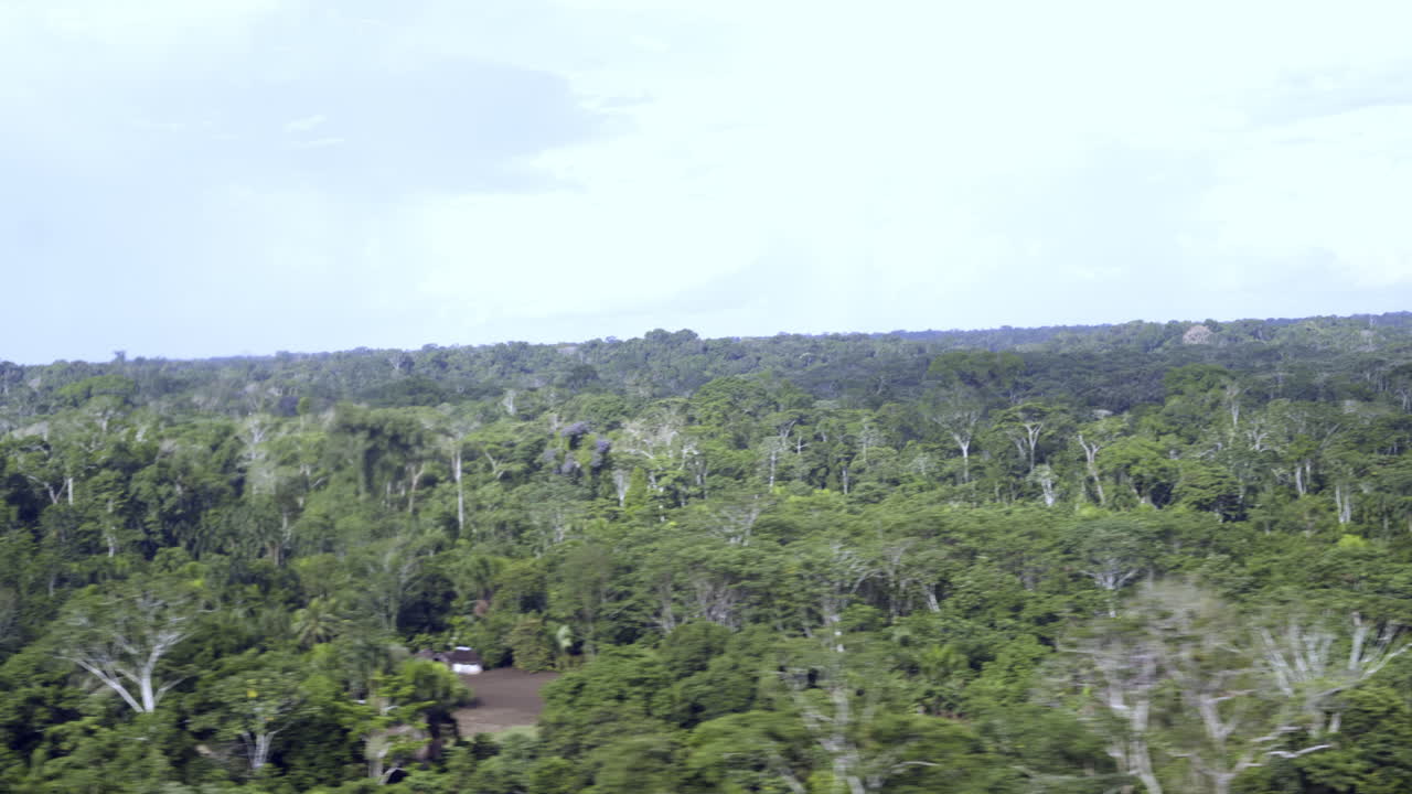 Aerial view of mountains and jungle in the Amazon, Ecuador