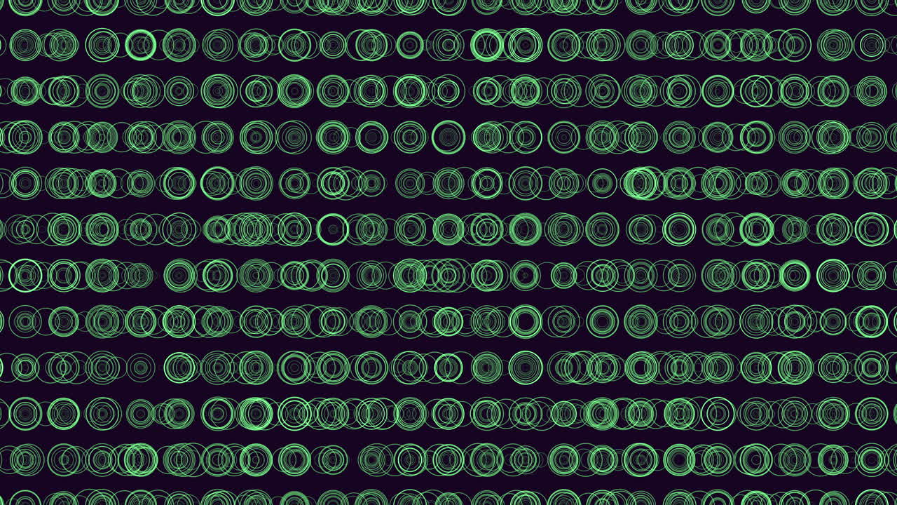 Motion green futuristic rings pattern