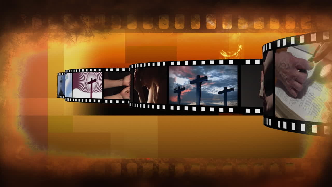 tira de película sobre la religión