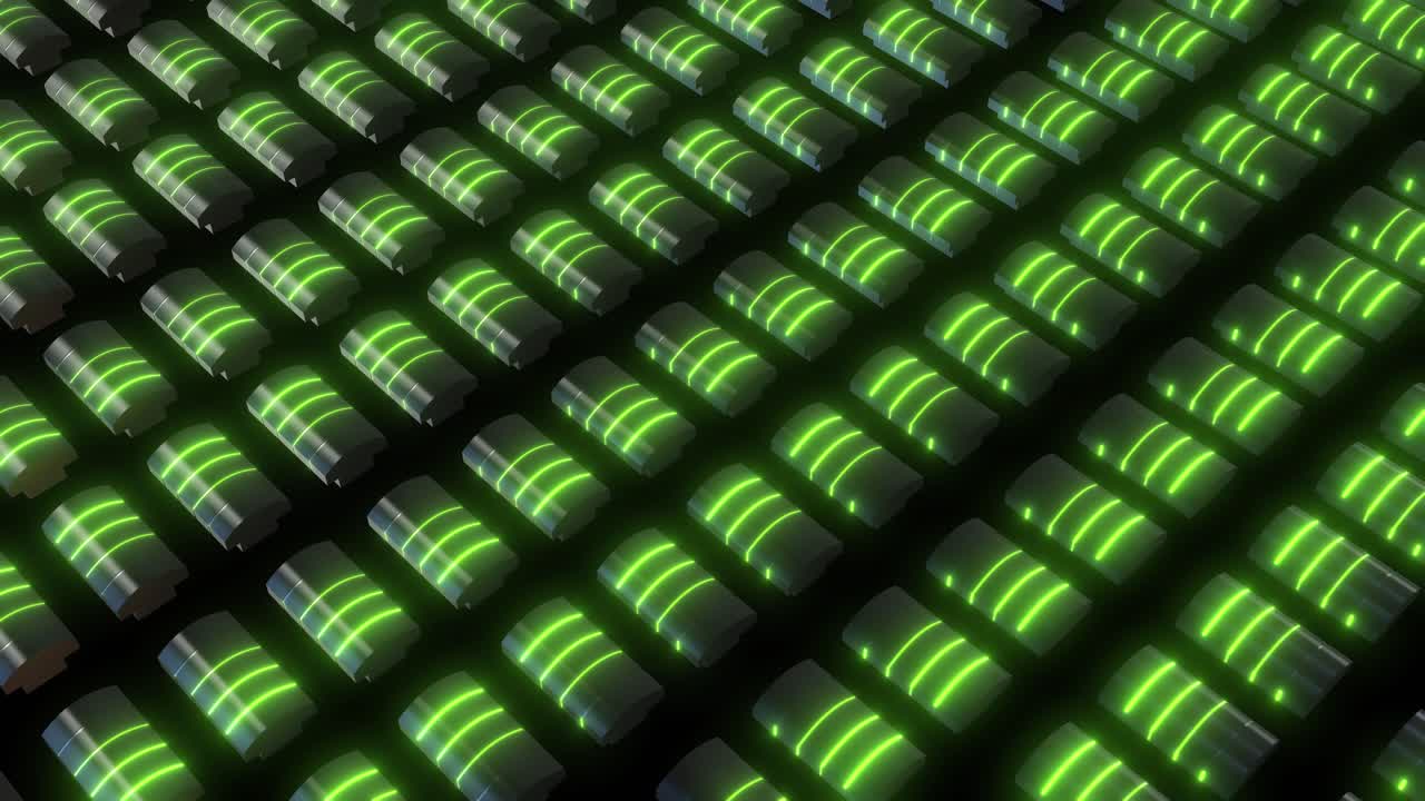 Abstract Pattern of Glowing Cylinders