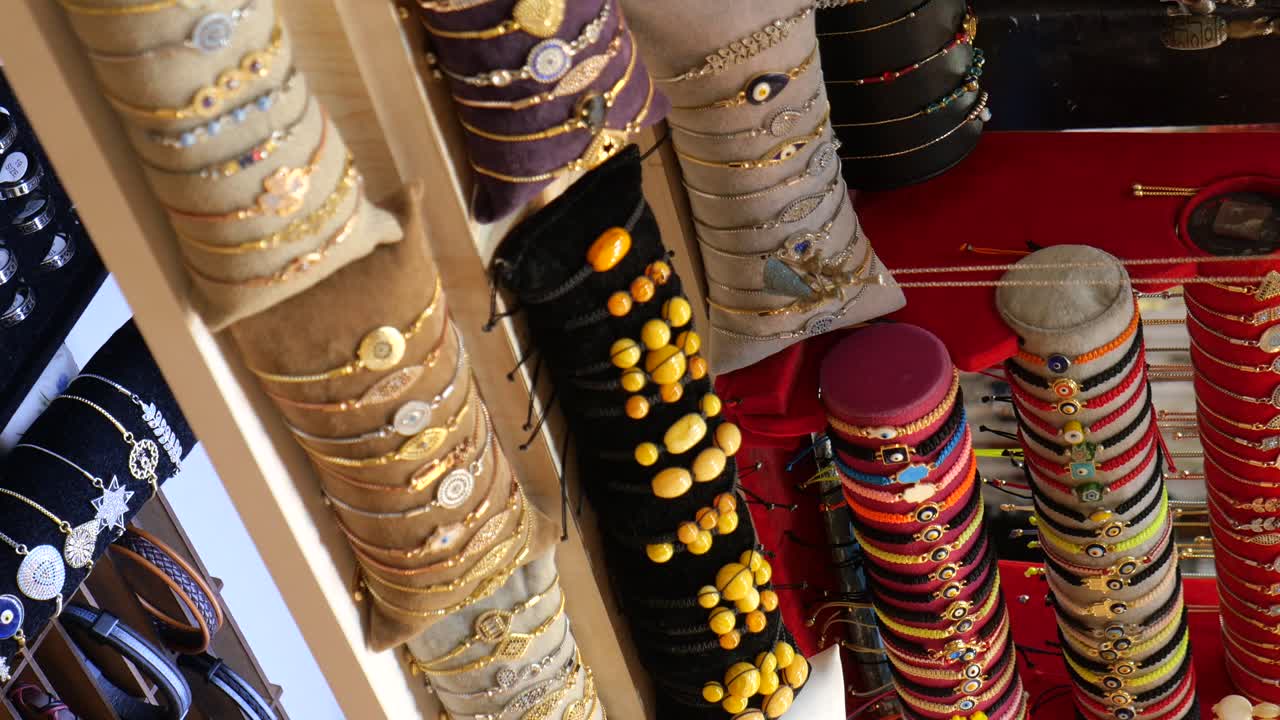 Display of Bracelets and Jewelry