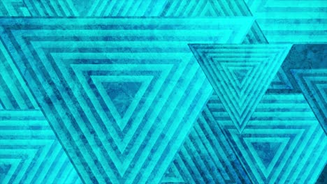 bright blue grunge geometric minimal motion background with triangles