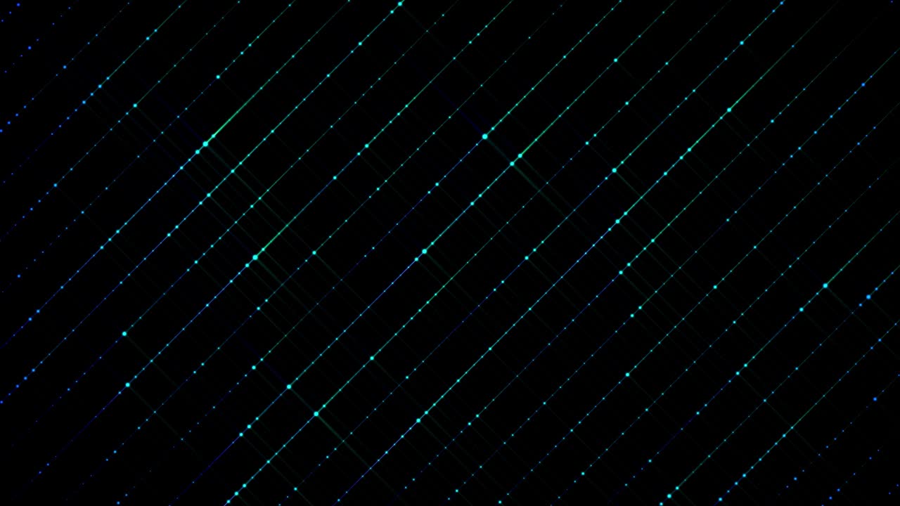 3d abstract 4k looped background with light of leds. Sparks slip between point leds, particles cover the entire plane of entire frame. Flash run on points. Luma matte as alpha channel. Warm light 2