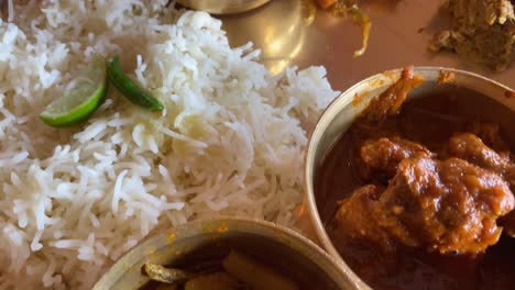 Bengali-Thali,-A-complete-thali-of-Bengal-Region-of-India