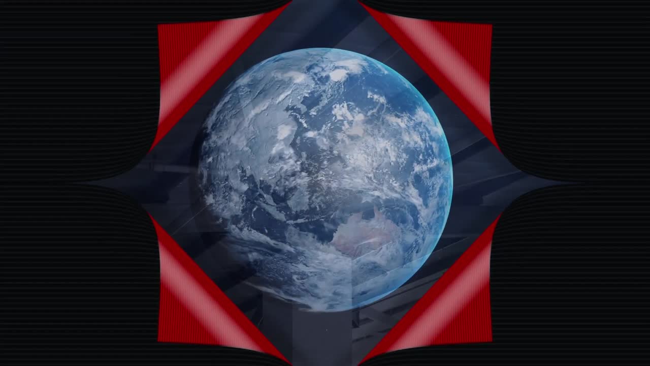 animación de la pantalla roja que revela el globo sobre el almacén