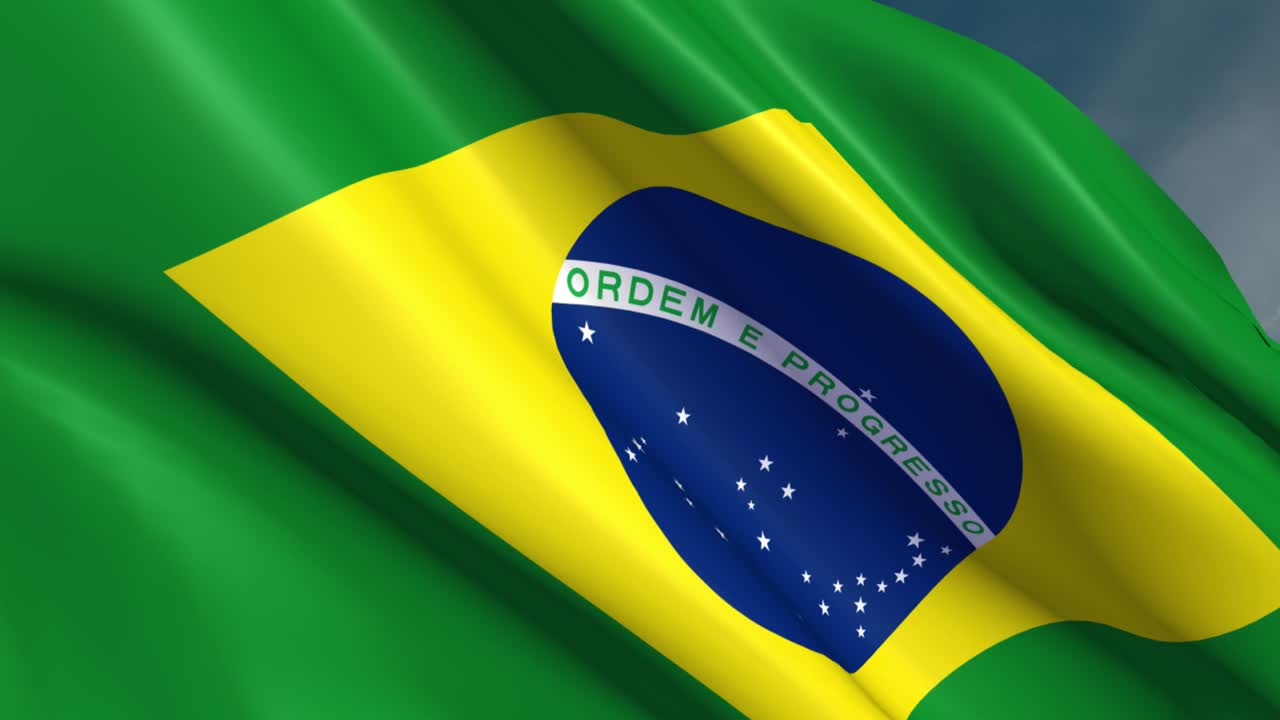 Brasiliens flag - 4K - Loop