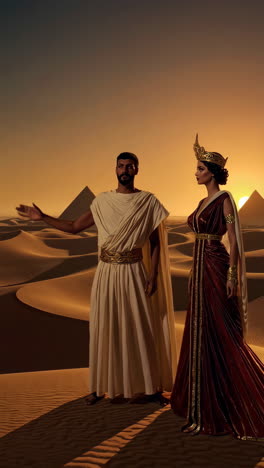 ancient egyptian royalty in the desert