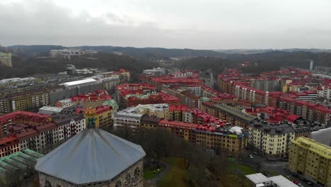 Vista-Aérea-Del-Hito-Histórico-De-Skansen-Kronan-En-Gotemburgo