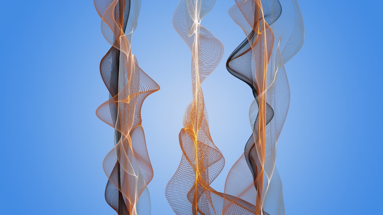 animación fantástica con objeto de onda de partículas en cámara lenta, 4096x2304 bucle 4k