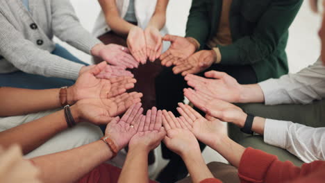 circle, palm or hands for prayer