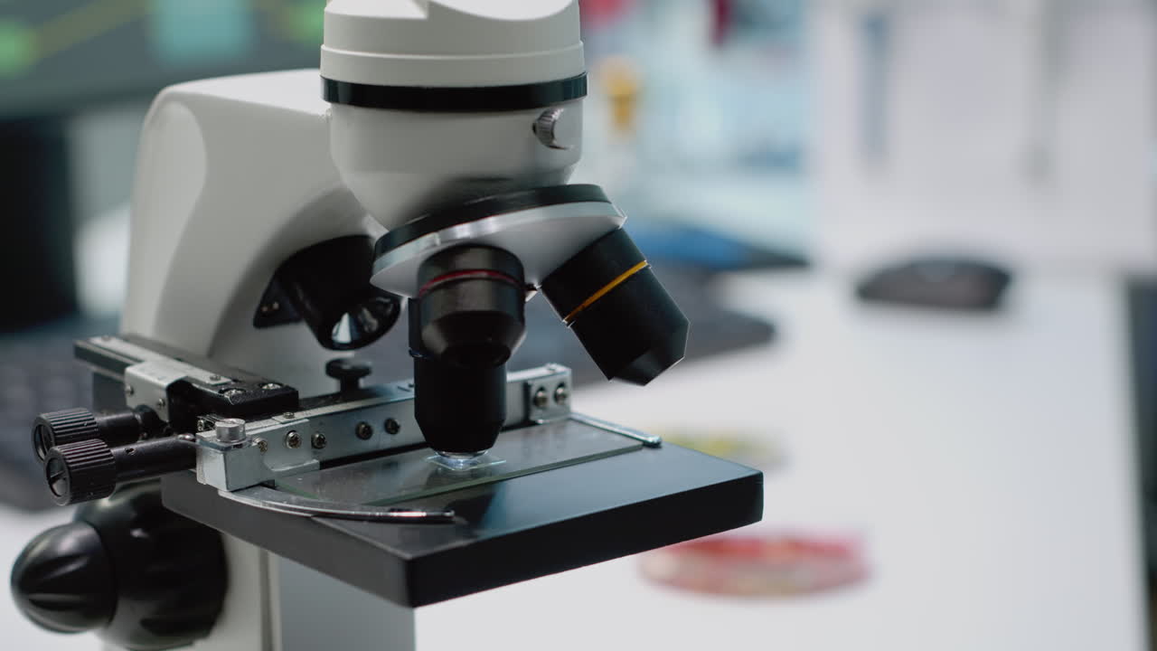 Microscope in a laboratory for scientific research