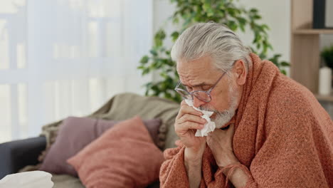 elderly man suffering from illness