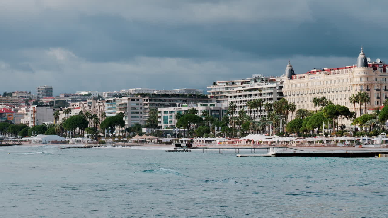 Cannes, France - October 8, 2024: Boy doing tricks at a skate park