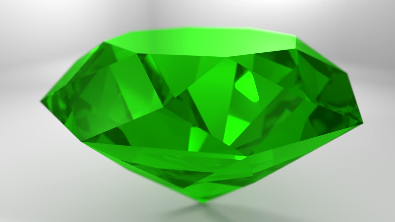 에메랄드 녹색 보석 - 스핀 웨딩 배경 루프 4k