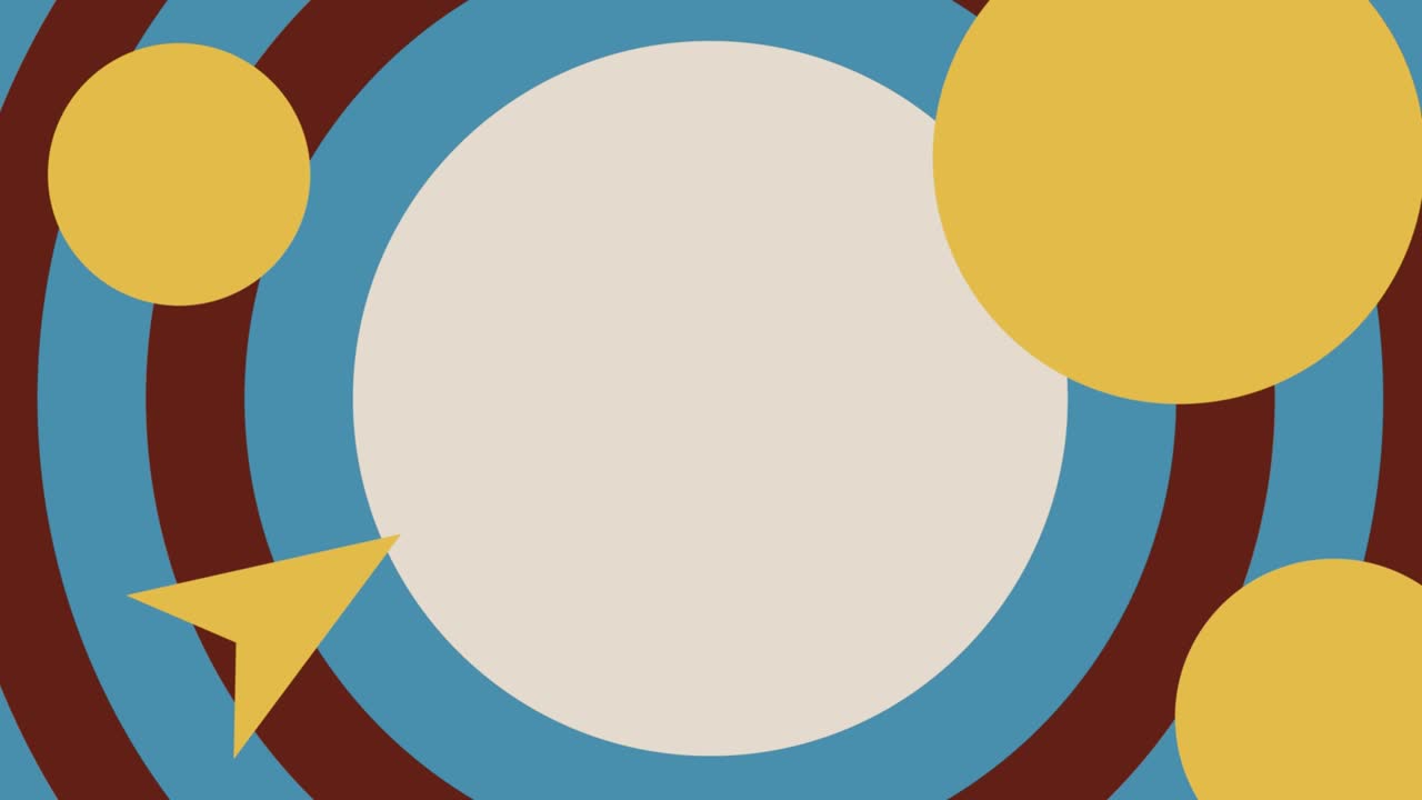 Geometric background with copy space for your ads. Animated concentric circles and arrow.