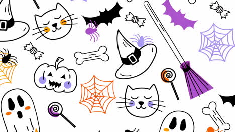 cute halloween themed cartoon elements