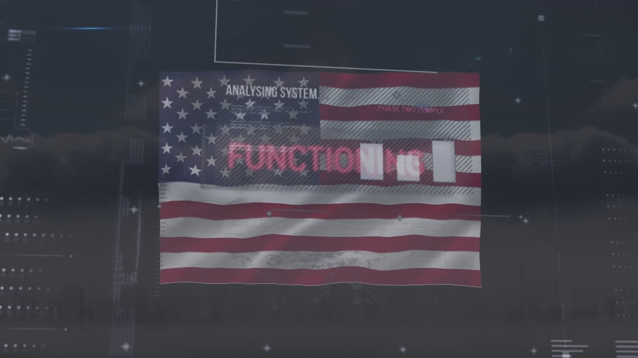 animación digital del banner de texto de inicio contra manchas digitales doradas de luz sobre fondo negro