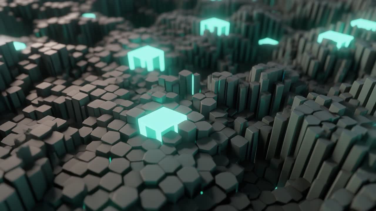 Dynamic Abstract Technology Background with Pulsing Lights