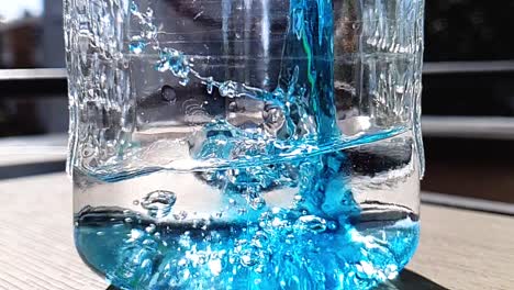 Super-Slow-Motion-Shot-of-color-water-in-glass