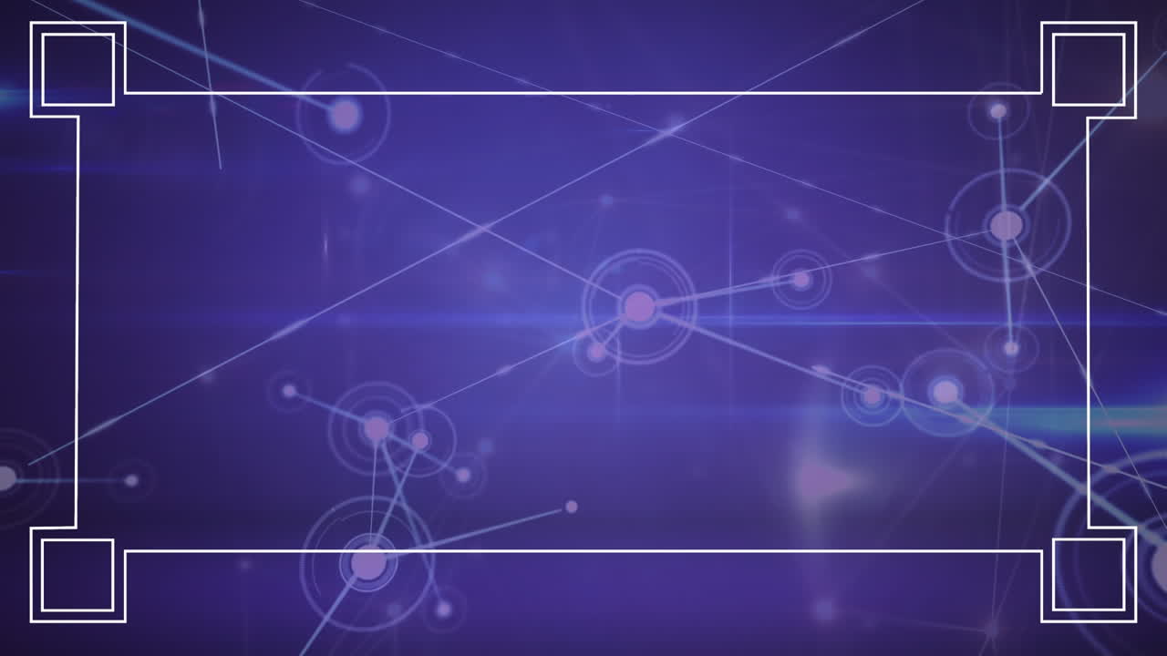 연결 네트워크의 애니메이션을 빛나는 연결 네트워크의 네트워크를 통해