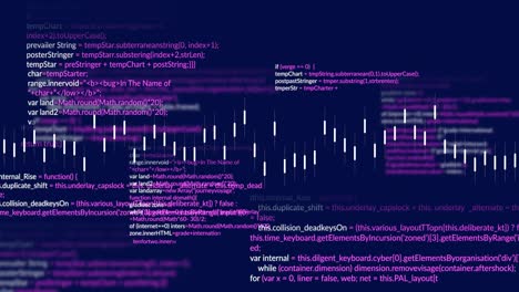 Animation-Von-Zeilen-Und-Programmiersprachen,-Die-Sich-Auf-Abstraktem-Hintergrund-Bewegen