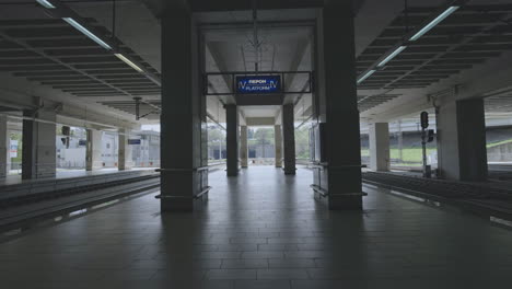 empty train station platform