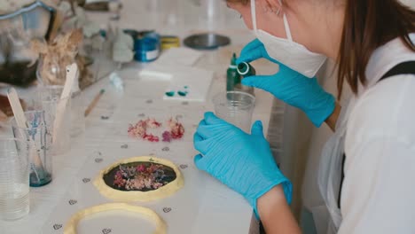 resin art workshop: creating floral coasters