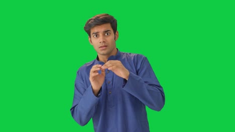 Afraid-Indian-man-getting-scared-Green-screen